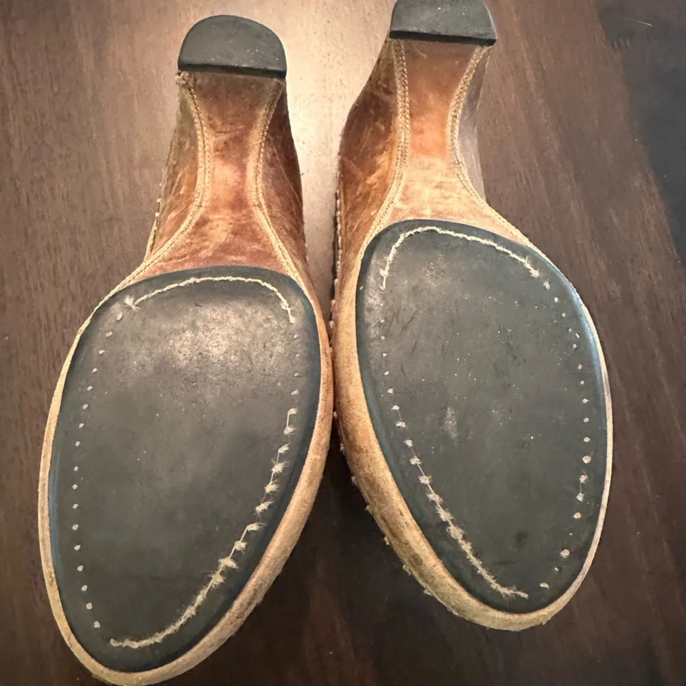 Frye Charlotte Leather Harness Ring Mule Clogs Brown Size 6.5M - Picture 7 of 10